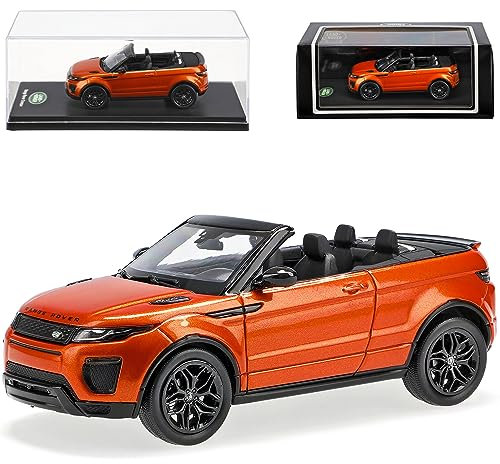 alles-meine.de GmbH Land R*o*v*e*r Range R*o*v*e*r Evoque L538 Cabrio Orange 1. Generation 2011-2019 1/43 True Scale Model Modell Auto mit individiuellem Wunschkennzeichen