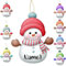 Busparst 7 Stück Personalisierter Weihnachts-Schneemann-Baumschmuck, Individuelle Ornamente mit Namen für Weihnachten, Individuelle Weihnachtsdekoration, Ornament-Geschenke