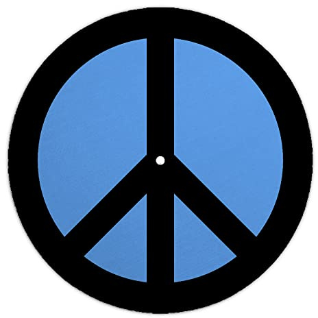 Next Ferry Slipmat - Peace - Filz Plattenspieler Matte 30 cm (12 Zoll) | DJ Plattentellerauflage 2,5 mm für Plattenspieler & Turntables - für präzises Scratchen & Backspin - bedruckt in Deutschland