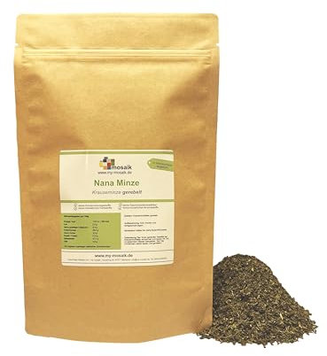 Nana Minze Tee 250g, Krauseminze, geschnitten, schonend getrocknet & naturbelassen - marokkanische Minze von my-mosaik (250g)
