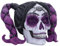 Nemesis Now Drop Dead Gorgeous Myths and Magic Figur, 20,5 cm, Harz, Voodoo-Puppe, Totenkopf-Ornament, weiblicher Totenkopf mit violettem Haar und Glitzeraugen, gegossen aus feinstem Harz,