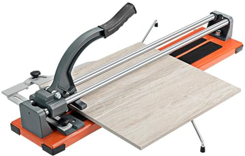 SOARS Fliesenschneider 800mm, Fliesenschneidmaschine Doppelschienen manuell, Winkelanschlag 0°-60°, Schnittstärke 5-12mm, Fliesen Werkzeug mit Maßstab & Antirutschmatte