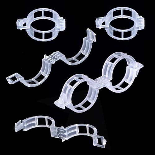 120 Stück Pflanzenstütz-Clips, Kunststoff-Spalier-Pflanzenstütz-Clips für Unterstützung, Gartenclips, Weinrebe, Tomaten, Gemüse, Rankgitter-Clips, Gartenclips zum aufrechten Wachsen, macht Pflanzen