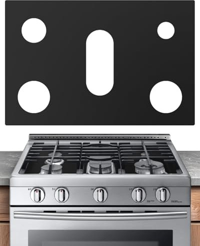 FLASLD Cubierta de silicona para estufa de gas, cubierta de quemador superior para estufa de gas Samsung, reutilizable, protectores de estufa de horno con agujeros, antiadherente, lavable, mantiene la