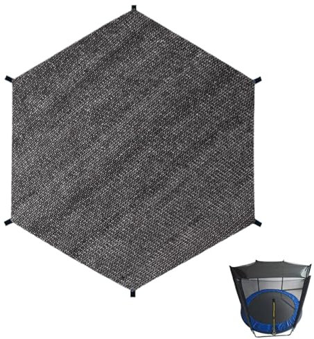 Shitafe Trampolin Sonnenschutz Abdeckung, Ø 183-427 cm, UV-resistent, Kühl & Atmungsaktiv, Trampolin Überdachung, Unisex-Kinder, Rund, 183cm 6 Bar