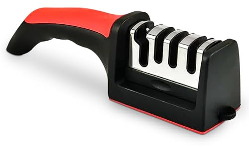 Afilador Cuchillos y Tijeras – Afilador de Cuchillos Profesional – Afilador de Tijeras - Afilado Rápido – Utensilios Cocina – Afilar - Jamonero – Knife sharpener – Manual