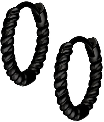 Wildcat Ohrringe - Twisted Little Hoops Pairs 10 mm - Gold - Chirurgenstahl 316L - wasserfest, langlebig, hautverträglich