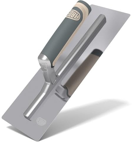 Ardex Glättekelle Wand - Profi Edelstahl Glättscheibe - Ergonomisch Griff - Made in Germany 350 x 110 mm/Putzkelle Wandglättekelle mit extra dünnem Blatt