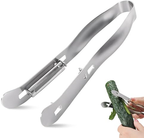 Gemüse Doppelschäler Spargel, Edelstahl Spargelschäler Doppelklinge, Effizientes Schälen Spargelschälmaschine, Gemüseschäler mit 2 Edelstahlklingen für Spargel, Karotten, Pastinaken, Gurken