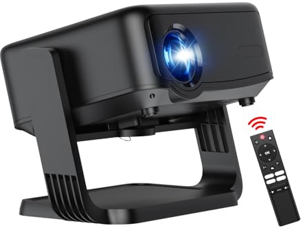 Whale TV Smart Projector - Native 1080P Full HD (4K Supported) Auto Keystone, WiFi & Bluetooth Home Cinema Projector with Built-in Speaker - For iOS/Android/PS5/PC - Black