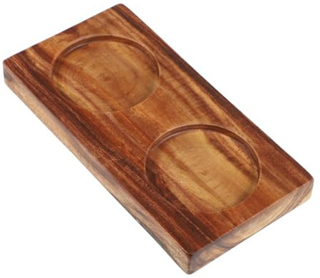 COLLBATH Pfeffertablett Holztablett Für Salz Und Pfeffer Mit Soßenflaschenhalter Aus Holz Als Geschenkidee Für Zuhause Und Küche