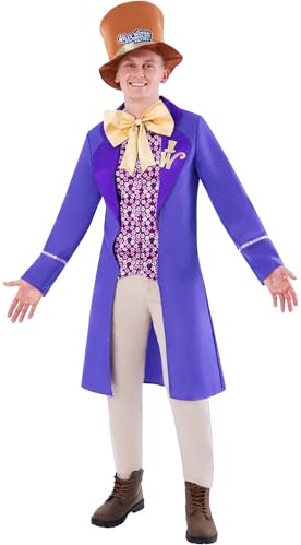 Rubies Official WB Willy Wonka Costume, Adults Fancy Dress