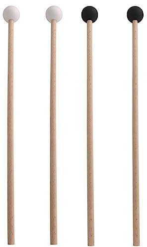 Qusedwey 1Set Rubber Drumsticks Percussion Instrument Parts Xylophone/Marimba Mallets Hammer -3 Rubber Head