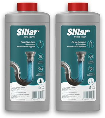 Sillar Rohrreiniger 2x 1000ml – Power Gel Abflussreiniger EXTREM STARK löst Haare, Fett & Speisereste – Rohrfrei Turbo gegen Verstopfung in Küche, Dusche & WC Schaum Effekt
