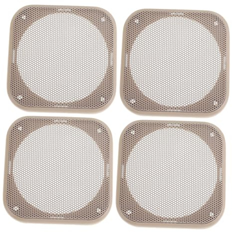 VANZACK 4pcs Speaker Grill Protective Speaker Dust Cover Grill Mesh Beige