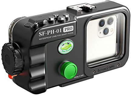 YaelHelens SF-PH-01 PRO Custodia subacquea professionale per smartphone, impermeabile fino a 40 m/130 ft, tipo universale compatibile con iPhone e Android (SF-PH-01 PRO-40m)