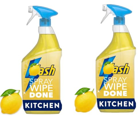 G SALES by Spray Wipe Done 800ml (Pack Of 2) (Flash Spray Wipe Done Kitchen Crisp Lemon 800ml)