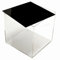 HOKU Holzhäuser Kunststofftechnik Acrylbox mit Deckel/Boden in schwarz Grösse : 30x30x30 cm Würfel, Acryl/Acrylglas-Behälter .mit 5 transparenten Seiten Glasklar Ein Produkt aus Deutschland.