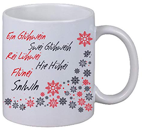 Kaffee Tasse Ein Glühwein, Swei Lühwein, Gag XMAS Weihnachtsmarkt Weihnachten