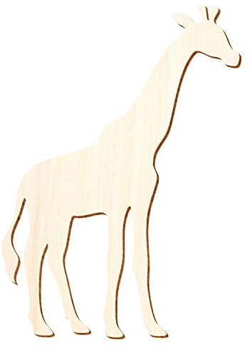 Holz Giraffe V1-3-50cm Höhe - Basteln Deko, Größe:27cm, Pack mit:50 Stück