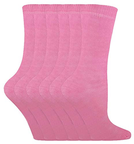 Sock Snob - 6 Pairs Kids Boys Girls Plain Solid Colour Cotton Dress Socks
