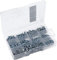 Connex Assortimento di viti filettate, 366 pezzi, diverse misure, testa a lente, attacco PH Phillips, filettatura completa, zincata, con dadi, set di viti, scatola assortita, DP8500106