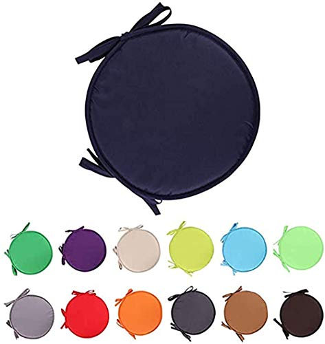 Nicole Knupfer 4er Set Sitzkissen Kissen Rund Filz Waschbare Stuhlkissen für Indoor Outdoor Schalenstuhl Sitzauflage Abnehmbarer (Navy blau,30 cm Durchmesser)