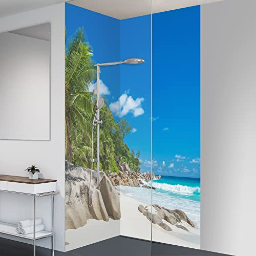 yourplate Duschrückwände mit individueller Größe (2 Rückwände – Premium Matt – bsso03) – Duschrückwand Alu mit Feuchtigkeitsschutz – Rückwand Dusche zur einfachen Montage
