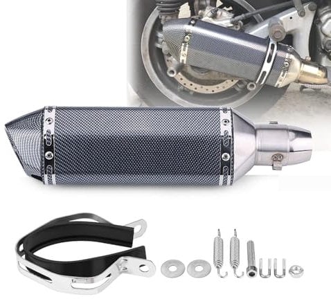 BigKing Silencieux Moto Universel, Système D'échappement Moto, Tail Refit Silencieux D'échappement Pour La Réparation Et La Modification De Motos(35-51 mm)