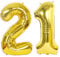 Helium Luftballons 21 Gold Geburtstagsdeko 40 Party Deko Supplies, Folienballon für Mann und Frau, Ballon Deko Gold (21 Stück)