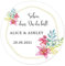 48 Stück personalisiert Orchidee Hochzeitssticker - Schön, dass Du da bist! Aufkleber - 4 cm Runde Papieraufkleber Etiketten für Hochzeit,Gastgeschenk,Tischdeko,Flaschen,Tüten - Rd 108-014