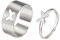 Partnerringe 1 Paar Schmetterling Ringe für Damen Herren Edle Paare Verlobungsringe Eheringe Trauringe Partnerringe Freundschaftsringe Versprechen Rringe Matching Rings Schmuck Geschenk Silber