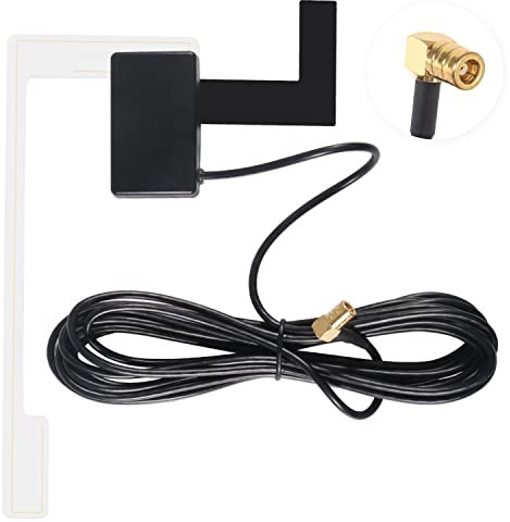 ALMOCN DAB+ Autoantenne, SMB rechtwinklig, DAB Digital Car Radio Glas Windschutzscheibe Mount Antenne, 3M, Passend für Pioneer, Clarion, Kenwood, Alpine, JVC