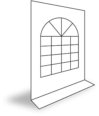 Ambisphere PVC 550gr/m² Seitenteil für Partyzelt Pergola Pavillon Gartenpavillon 2x2m Seitenwand mit Fenster in diversen Grossen und Farben Faltpavillon (2x2m(Hogh), Grau)