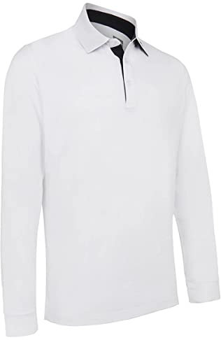 Callaway Golf Mens Long Sleeve Polo Shirt - Bright White - L