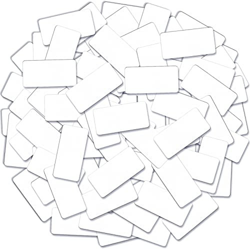 Zayvor 60PCS Magnetic Dry Erase Labels Name Plate Tags Magnetic Label Stickers Sticky Labels,Writable Magnet Sheets,Blank Write On Magnets for Whiteboards Locker Refrigerator (2 x 1 Inch)