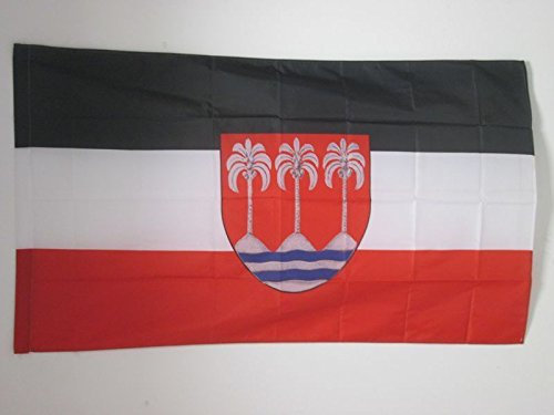 AZ FLAG - Flagge Deutsch-Samoa - 90x60 cm - deutsche Kolonie Fahne 100% Polyester mit Scheide für Mast - UV-beständig - Vives Farben - 50g