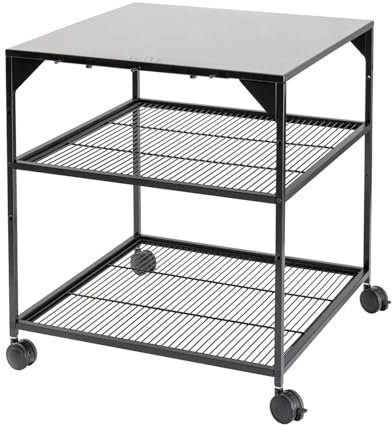 Witt Professional Pizza Table with Stainless Steel Top and Lockable Wheels - Compatible with Outdoor Gas Pizza Ovens for Effortless Cooking.
