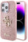 CG Mobile Guess Fixed Glitter Case with Big 4G Logo for iPhone 15 Pro -Pink