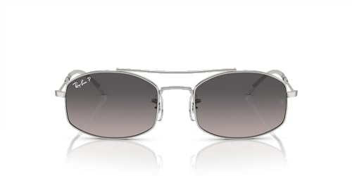 Ray-Ban RB3719 Sunglasses, Silver/Grey Gradient Polarized, 54 mm