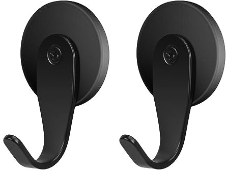 FYY Magnetic Wreath Hanger, 2 Pack Heavy Duty Magnets with Hook for Refrigerator, Christmas Decoration Magnetic Hooks for Metal Front Door, Cruise Hook Hanger for Hanging Cabins Grill Coat Pattern 2