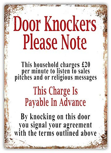 Door Knockers Please Note Wall Tin Sign Retro Iron Poster Painting Plaque Metal Sheet Vintage Personalized Art Creativity Decoration Crafts For Cafe Bar Garage Home