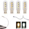 Flexible Luz USB, Lampara LED USB Para Pc Portatil, Cuello de Cisne Ajustable (2 Luces Blancas + 2 Luces Amarillas)