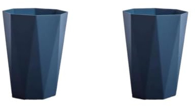 rongweiwang 2 Ensemble de Poubelle Assortie pour la décoration de la Maison - Large Application Capacité 6L Bureau Cuisine Chambre Déchets ménagers Simple Bleu foncé L, Bleu foncé L, 2Ensemble