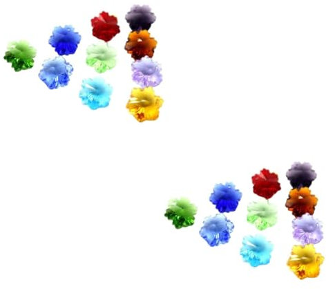 NUOBESTY 40 Piezas De Abalorios De Copos De Nieve De Cristal Cuentas Circulares Cuentas Colgantes De Cristal Para Pulseras Cuentas Redondas De Cristal Checas