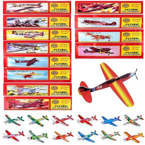 XULEGGNK Styropor Flieger Für Kinder, 12 Stück Flugzeug Styropor Kinder, Wurfgleiter Styroporflieger, Styroporflieger Kinder, Styropor Flugzeug Kinder, Flieger Styropor Kinder