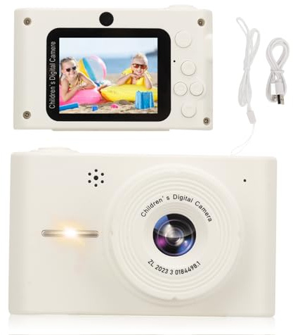 Digitalkamera, FHD 1080P 40 MP Kamera für Fotografie, 8-Fach Zoom Point and Shoot Digitalkamera, Anti-Shake Kompakte Kleine Kamera für Teenager, Jungen und Mädchen (White)