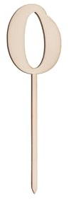 Sallys Cake Topper Zahlen nachhaltig aus echtem Holz, ökologisch abbaubar, zum Bemalen oder Einsprühen - Tortendeko Kuchendeko Cupcake Kuchen Torten Geburtstag Party (0)