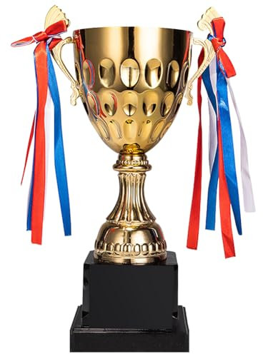 Starnearby Trofeo Oro, Coppa trofeogrande da 28 cm Trofeo Metallo per Competizioni, Tornei, Sportivi, Trofeo Premio per Bambini e Adulti