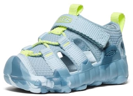 KEEN Hyperport H2 Unisex-Kinder-Sandalen, atmungsaktiv, einfach anzuziehen, bequeme Wander- und Wassersandalen, Skyway/Faded Denim, 2 Big Kid